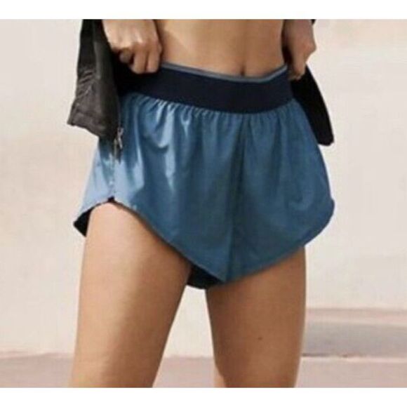 FP Movement OB1573911 Women's Sz M High Tide/Teal Fly High Running Shorts - Picture 8 of 8